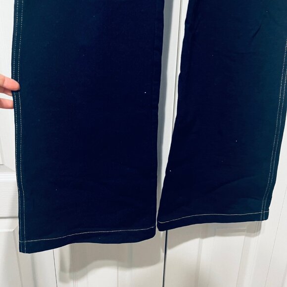 Pajama Jeans-Pull On Women's Drawstring Waist Dark Blue Wash Stretch Pants-Sz Lg - Picture 5 of 16